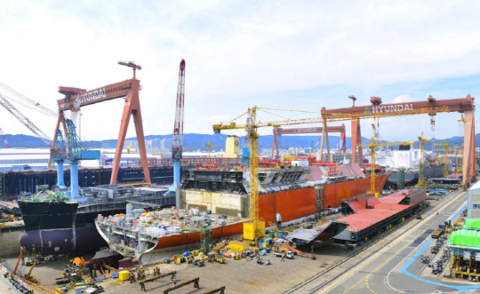 현대중공업 조선소. <연합뉴스>